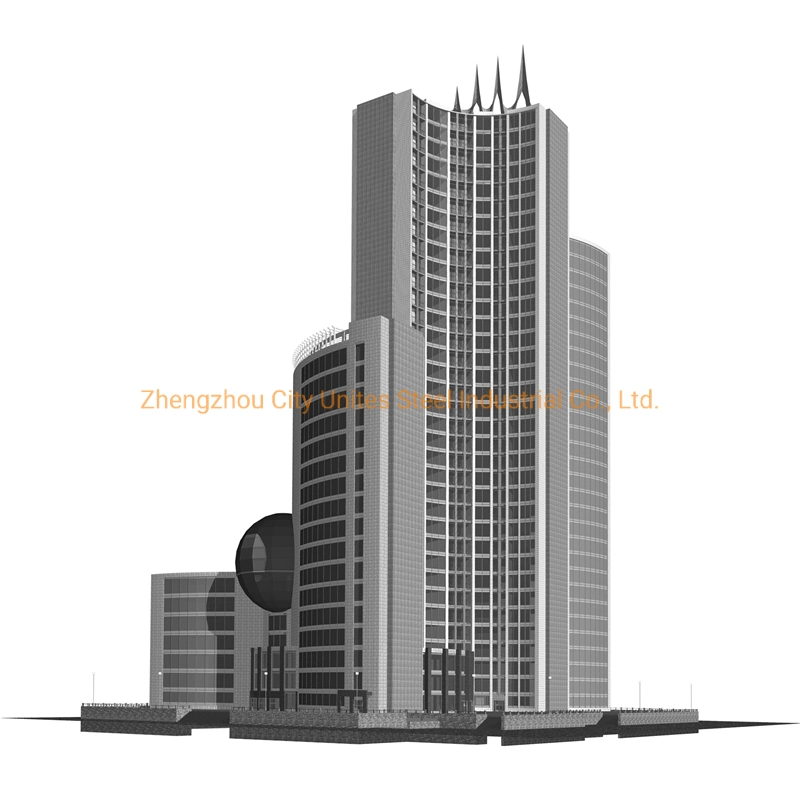 Anti-Seismic Prefabricated Steel Framed High-Rise Building Hotel Apartment